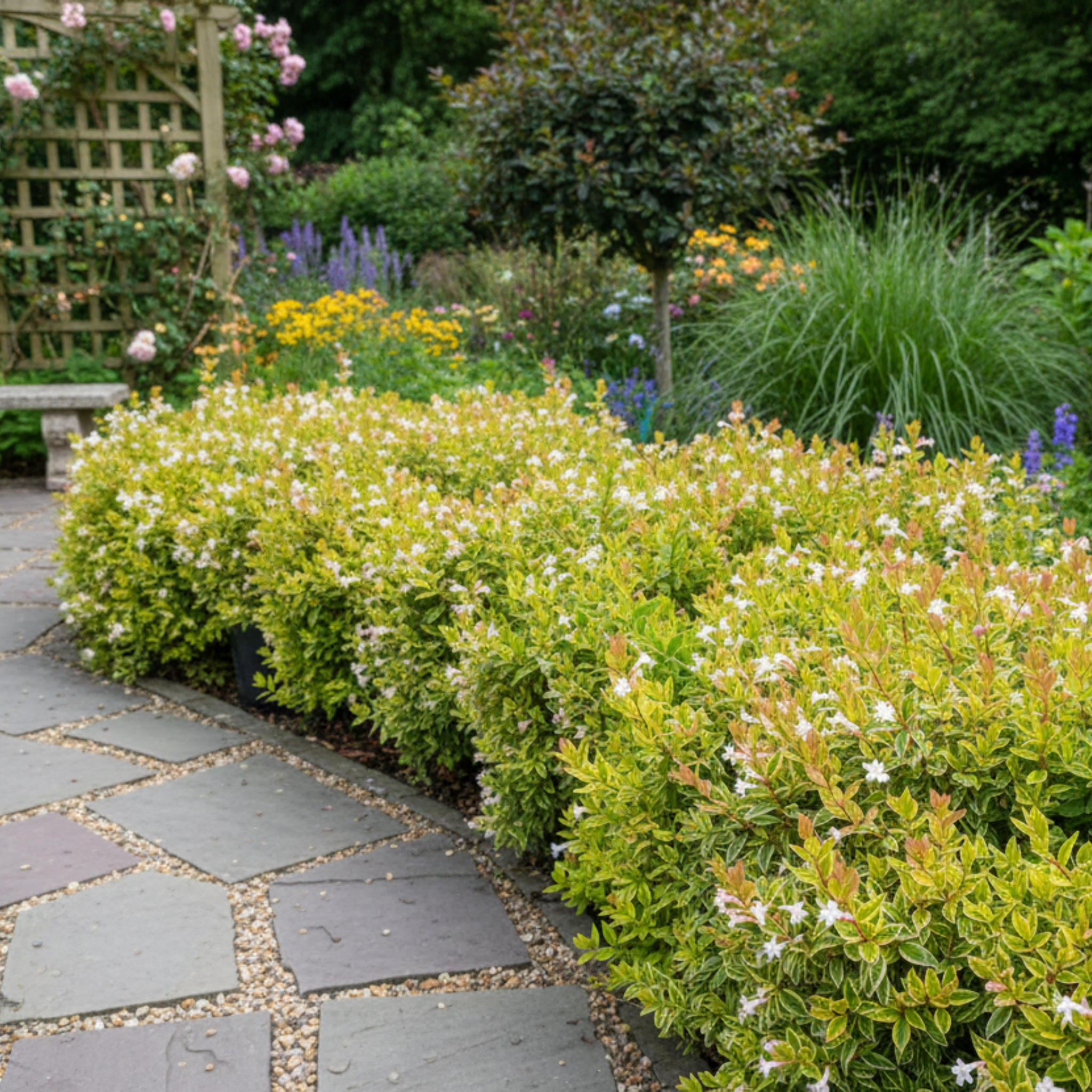 Glossy Abelia Lime Splice - Abelia grandiflora 'Lime Splice'
