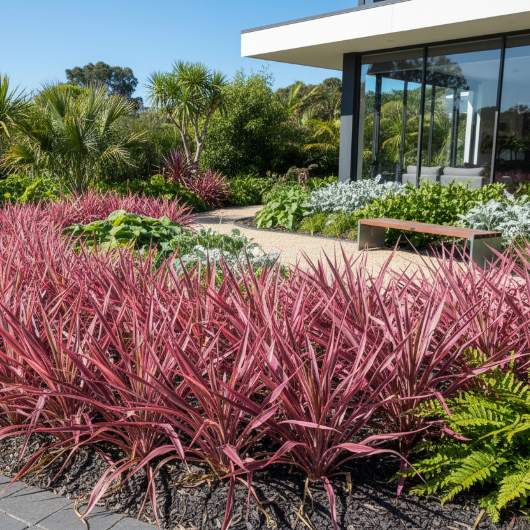 Electric Pink Cordyline - Cordyline banksii 'Electric Pink'
