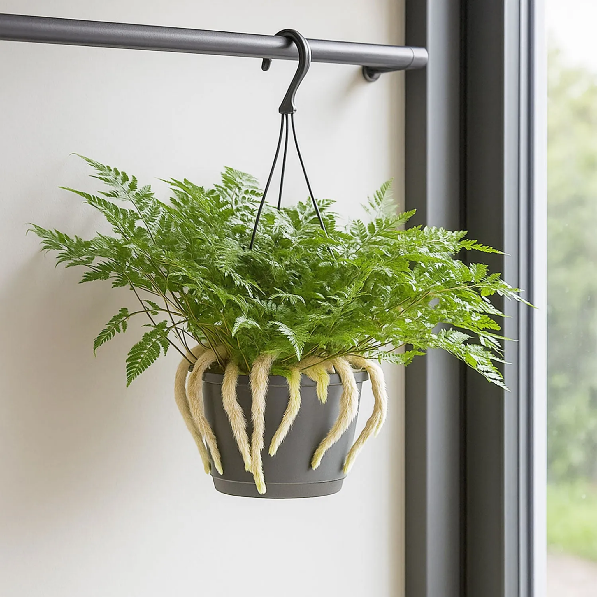 Silver Hare's Foot Fern - Humata tyermanii