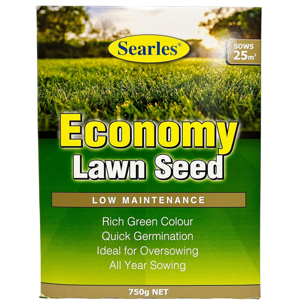 low maintenance lawn grass seed SEARLES Economy Lawn Seed 750g