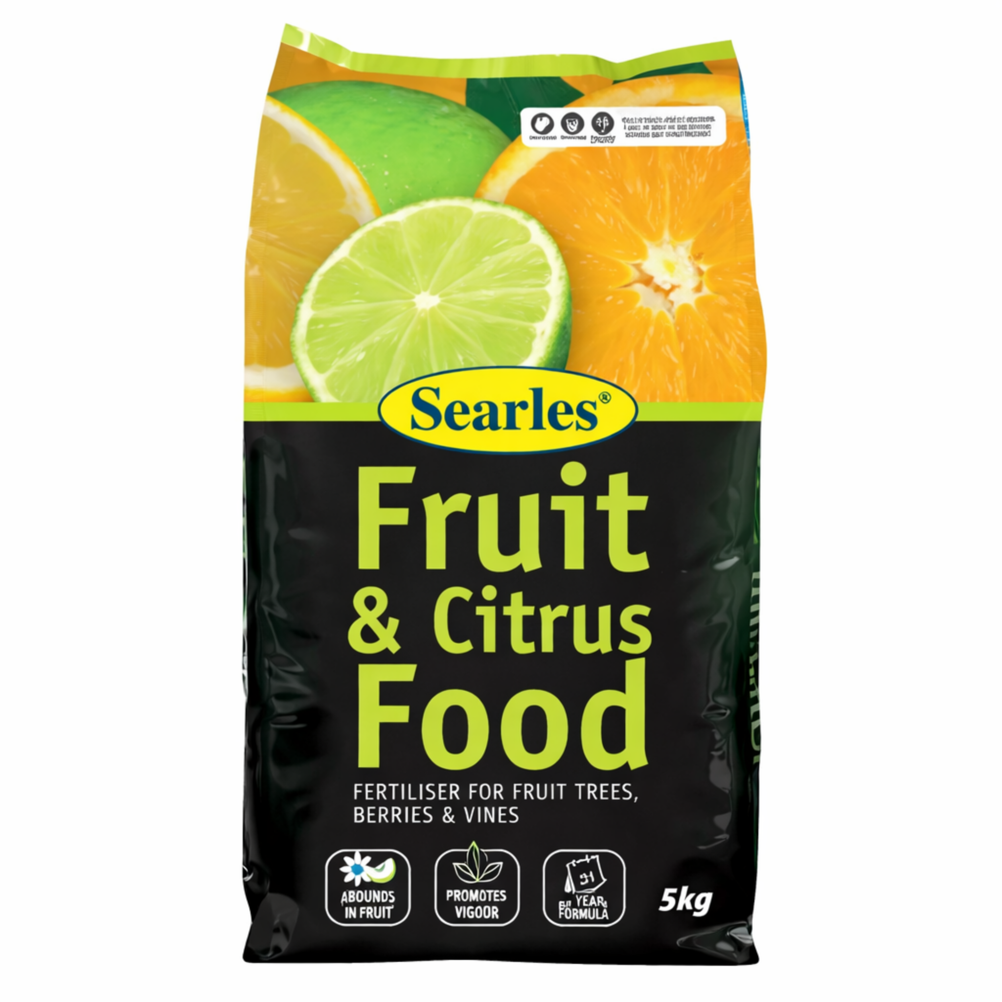 Bag of Searles Fruit & Citrus Food with fruit illustrations on a white background